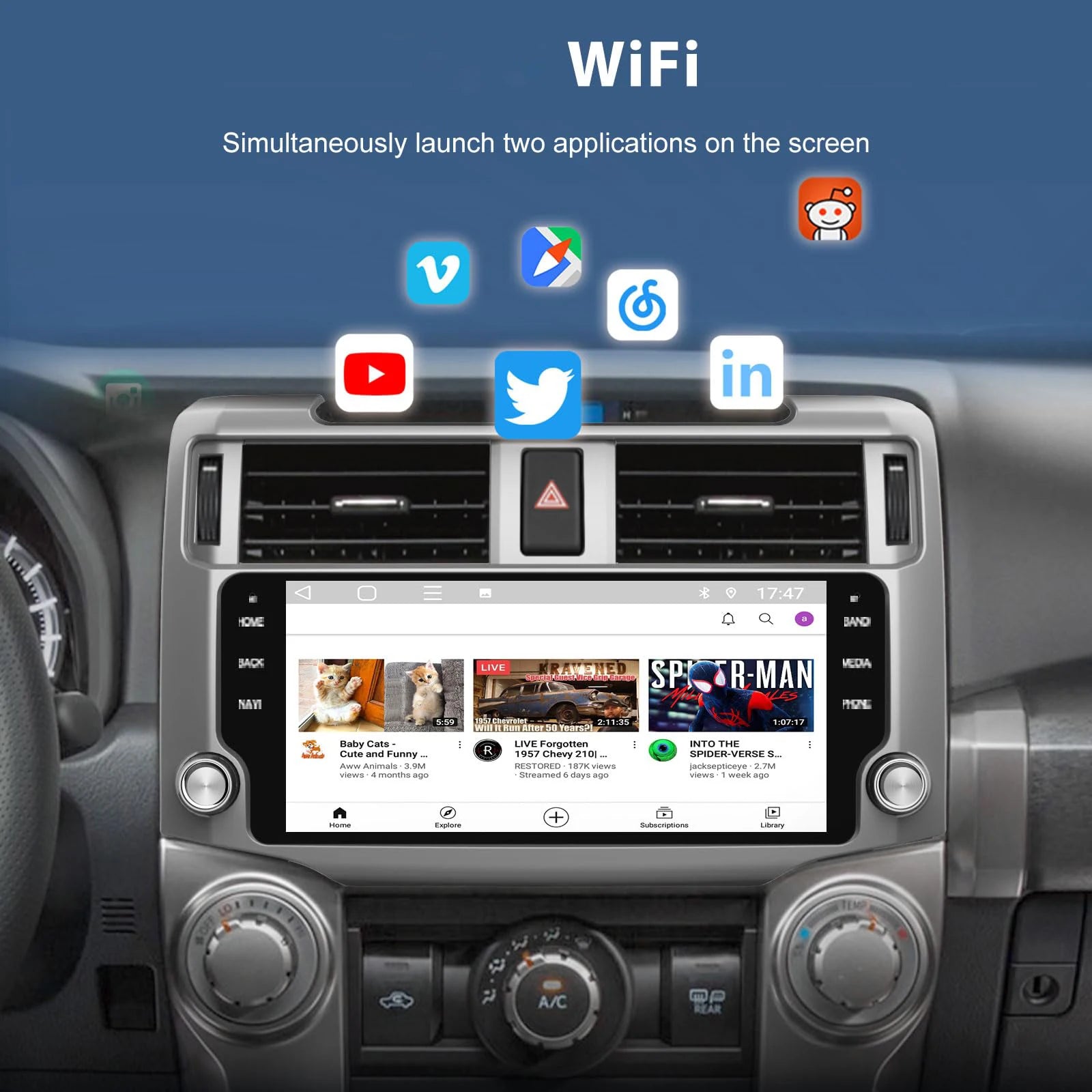 10.33 Inch 8 Core 4+64GB Car Radio for Toyota 4Runner 2009-2021 Android 13 Head Unit Screen Stereo Support Carplay Android Auto