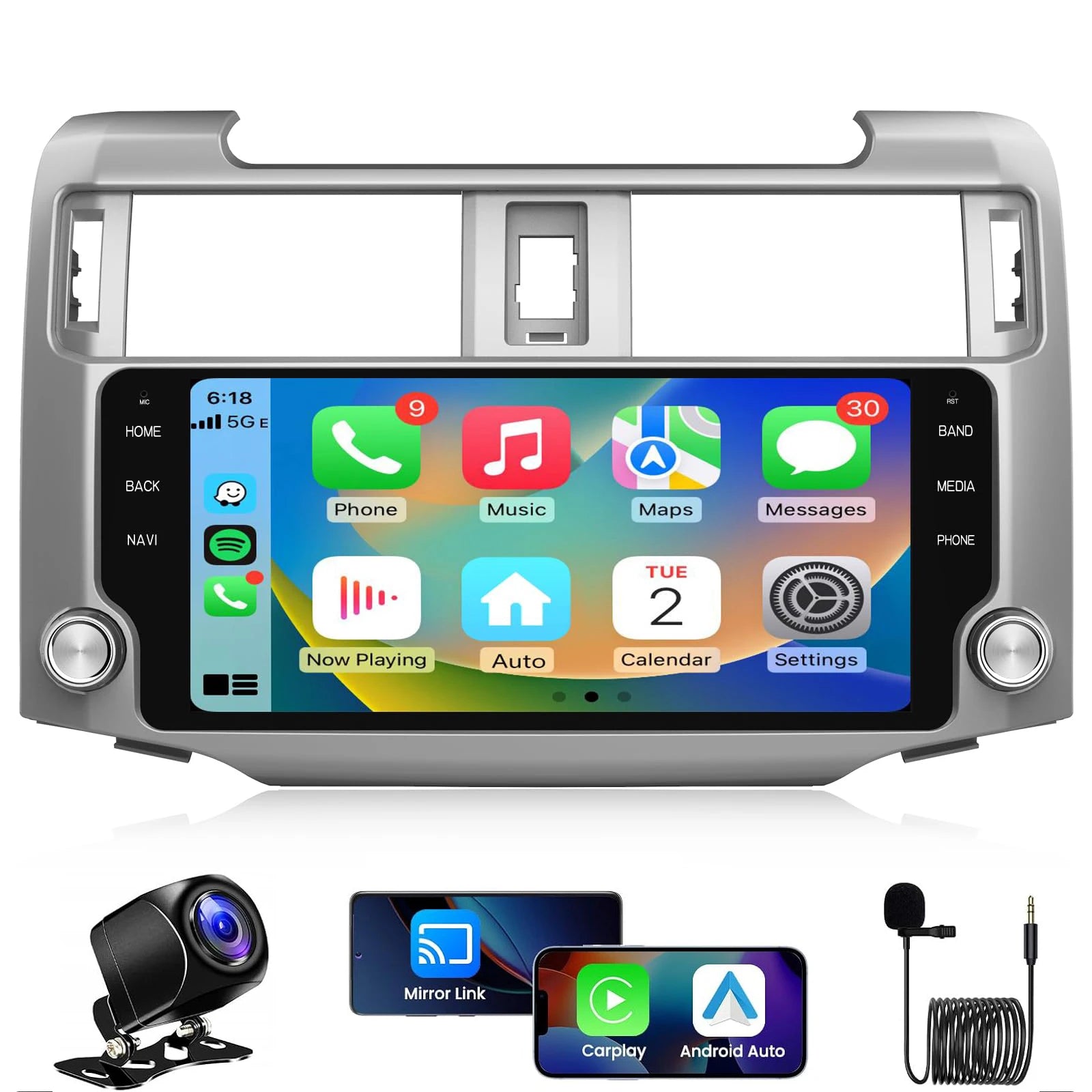 10.33 Inch 8 Core 4+64GB Car Radio for Toyota 4Runner 2009-2021 Android 13 Head Unit Screen Stereo Support Carplay Android Auto