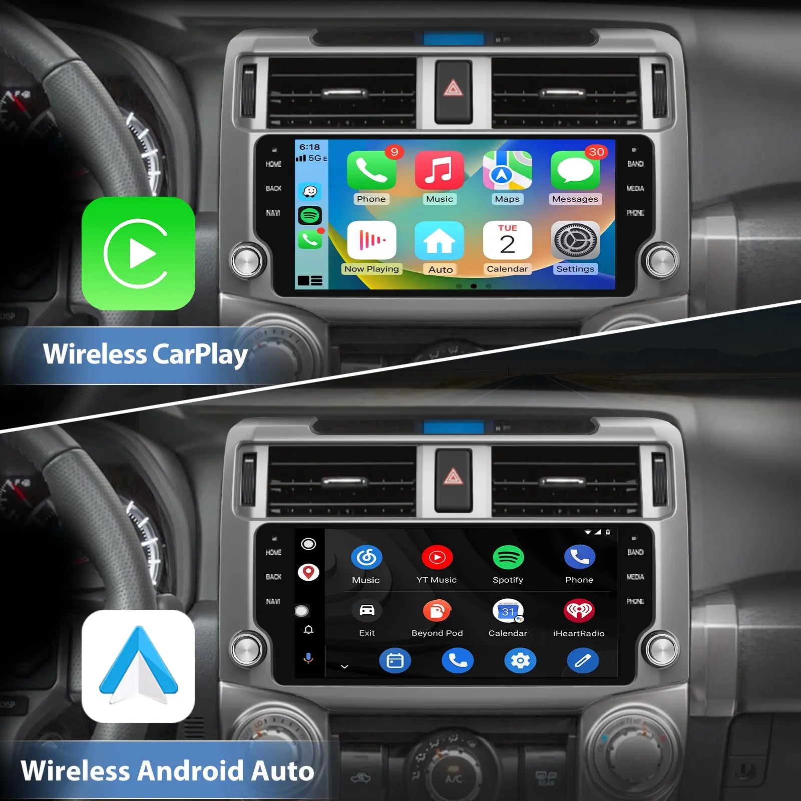 10.33 Inch 8 Core 4+64GB Car Radio for Toyota 4Runner 2009-2021 Android 13 Head Unit Screen Stereo Support Carplay Android Auto