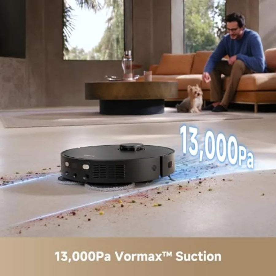 L40s Ultra CE Robot Vacuum and Mop Combo with Self-Emptying Dock, 13, 000Pa Suction, Mop Self-Cleaning and Auto-Raising, Ultras