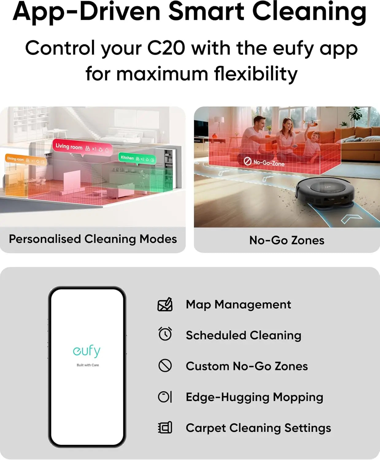 Refurbished eufy Omni C20 Robot Vacuum and Mop Combo, All-in-One Station（3-Month Warranty)