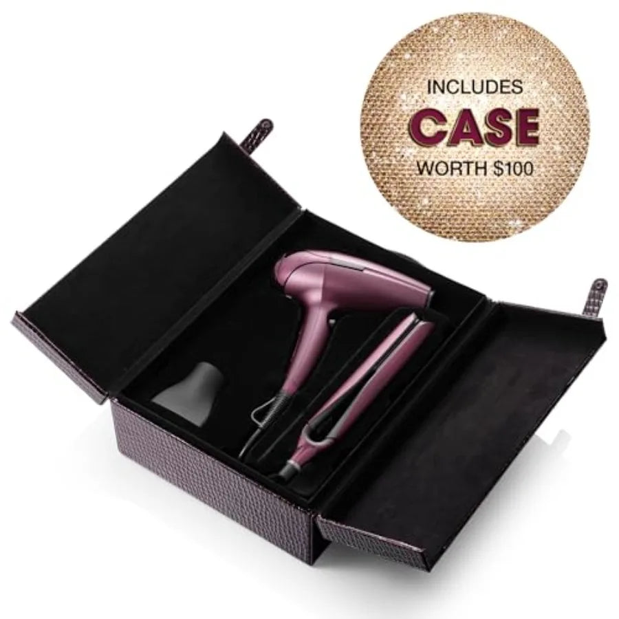 Chronos Chronos Max Stylers -1 and 2 Professional Flat Iron Hair Straighteners for salon use, ceramic-titanium plates, black, 3