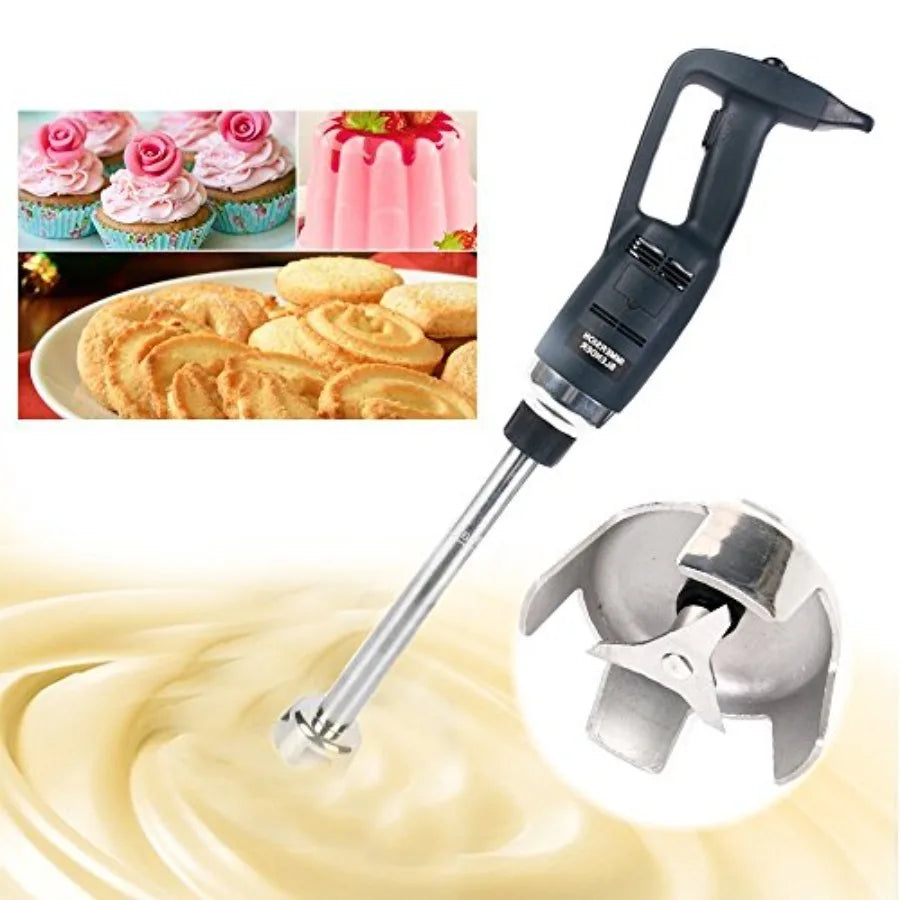 Commercial and home kitchen electric immersion blender, stainless steel food-grade shaft, 20-inch 500W handheld blender with ad