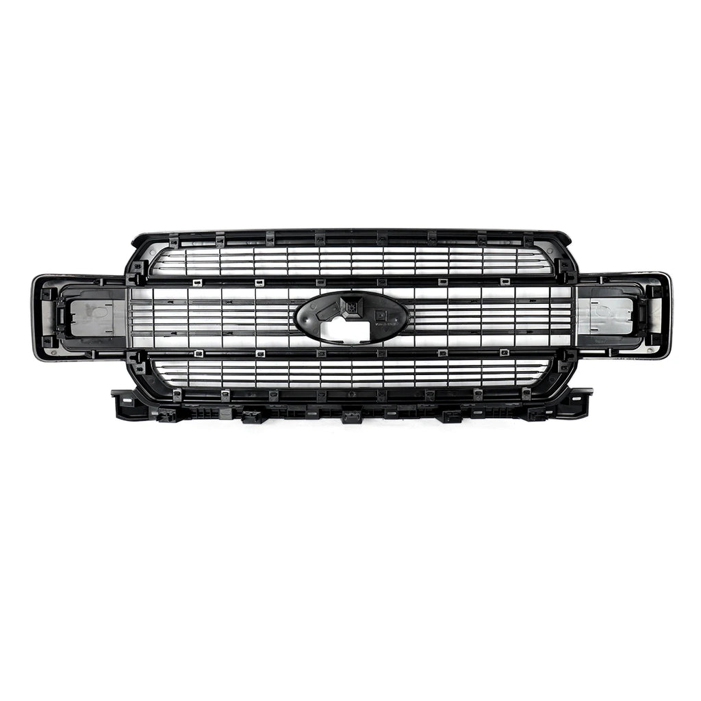 Car Front Bumper Grille Iconic Silver For Ford F150 Limited 2018-20 Front Inlet Grid Radiator Grille Hood Mesh Grid Upper Grills