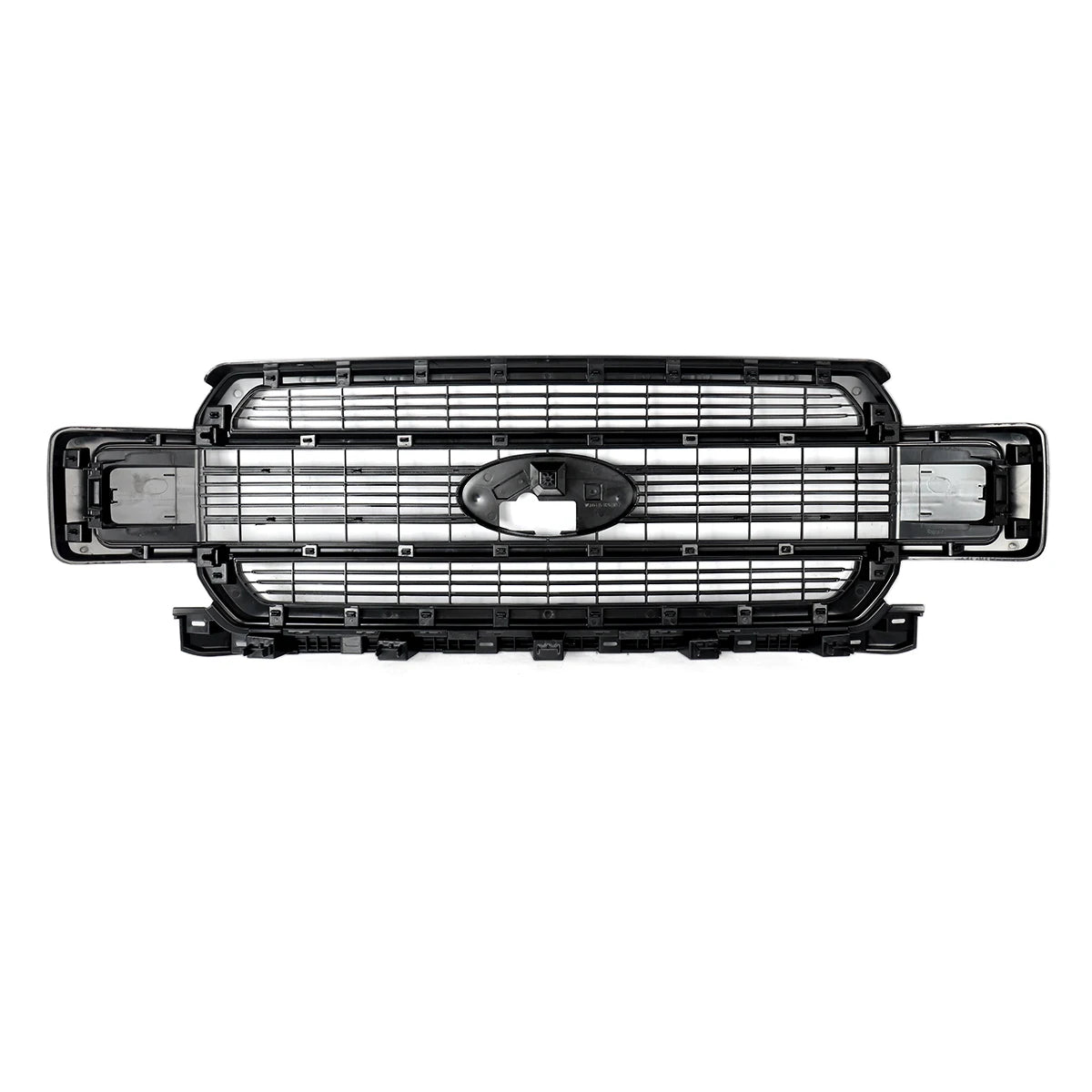 Car Front Bumper Grille Iconic Silver For Ford F150 Limited 2018-20 Front Inlet Grid Radiator Grille Hood Mesh Grid Upper Grills