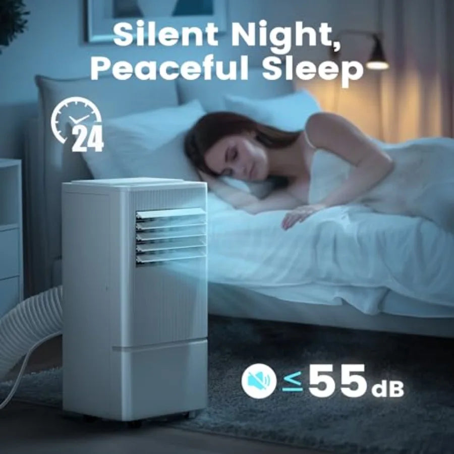 10000 BTU Portable Air Conditioners Air Conditioner Portable for Room Up to 450 Sq.Ft Remote Control Sleep Mode 24H Timer Dehum