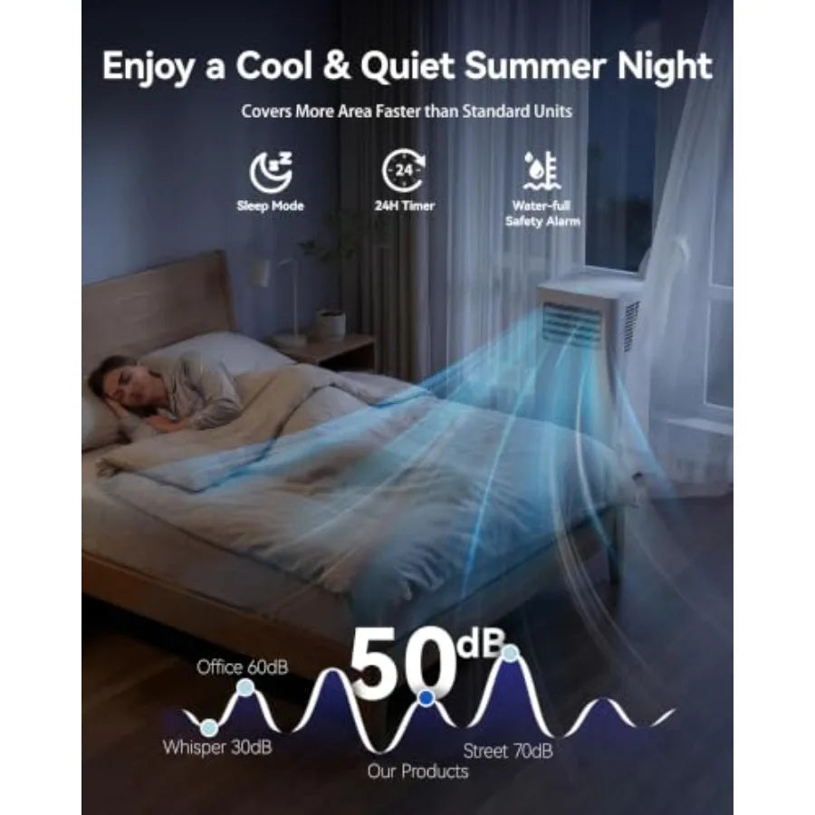 Portable Air Conditioners 12000 BTU 3-in-1 Portable Air Conditioner for Rooms Up to 600 sq.ft. with Cool Fan Dehumidifier Sleep