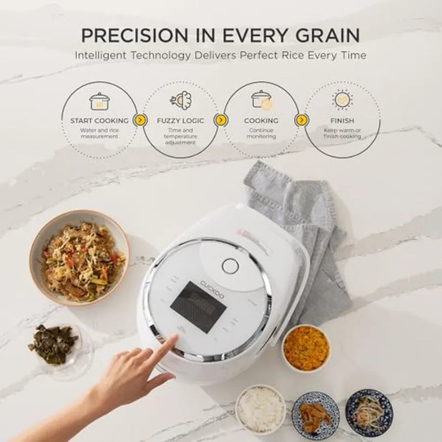 Micom Rice Cooker Uncooked/ 20- Cooked with Nonstick Inner Pot, Large Rice Maker with 16 Menu Options, Fuzzy Logic Technology,