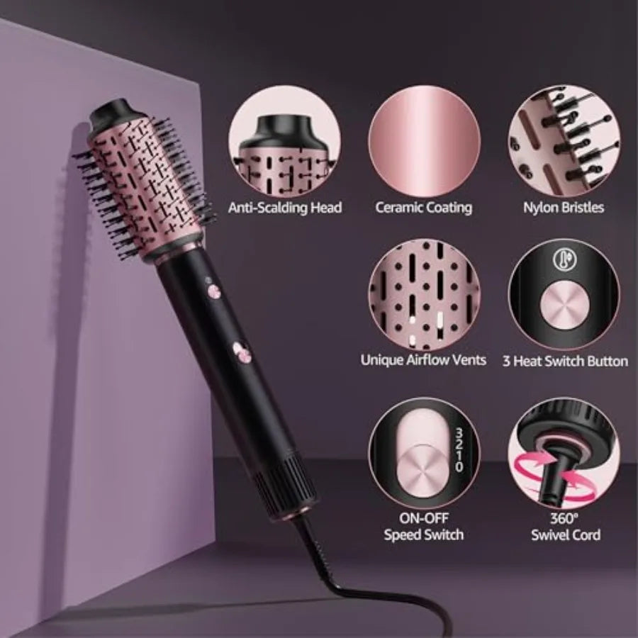 SKIMI 110, 000 RPM Brushl Motor Hair Dryer Brush - 5 Multi-Styler for Fast Drying, Curling, Volumizing and Straightening High-S