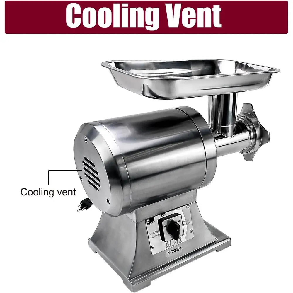 Commercial Meat Grinder,550Lb/H 1100W Heavy Duty Stainless Steel Electric Food Grinder Meat Mincer,Industrial Sausage Stuffer Ma