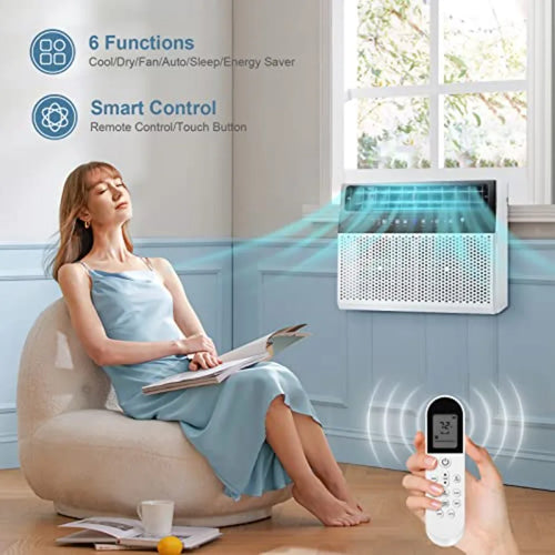 12000 BTU Window Air Conditioners Cools up to 550 Sq. Ft U-Shaped Air Condtioner Window Unit with 6 Modes 24H Timer Energy-savi