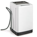 Portable washing machine for apartment and RV use, white plastic unit with full automatic operation, 8 wash modes, 10 water lev