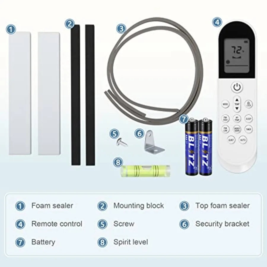 12000 BTU Window Air Conditioners Cools up to 550 Sq. Ft U-Shaped Air Condtioner Window Unit with 6 Modes 24H Timer Energy-savi