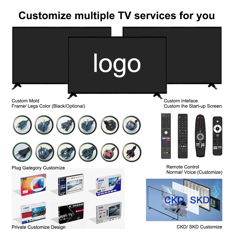 70 Inch 4k Television Android 2k Smart Tv 32 43 50 55 60 65 75 85 Inch for Cinema Experience