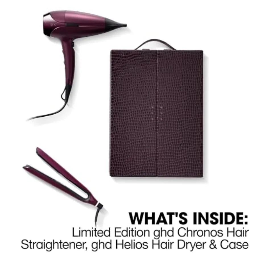 Chronos Chronos Max Stylers -1 and 2 Professional Flat Iron Hair Straighteners for salon use, ceramic-titanium plates, black, 3