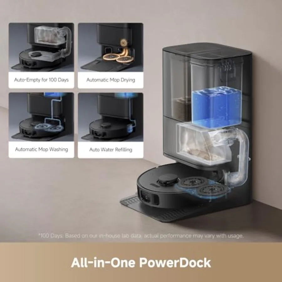 L40s Ultra CE Robot Vacuum and Mop Combo with Self-Emptying Dock, 13, 000Pa Suction, Mop Self-Cleaning and Auto-Raising, Ultras