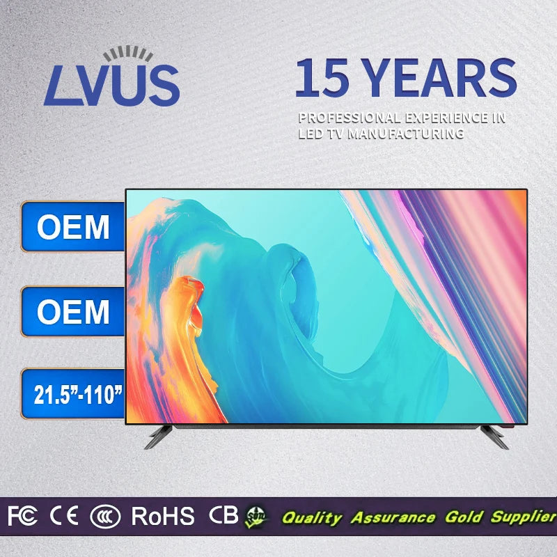 70 Inch 4k Television Android 2k Smart Tv 32 43 50 55 60 65 75 85 Inch for Cinema Experience
