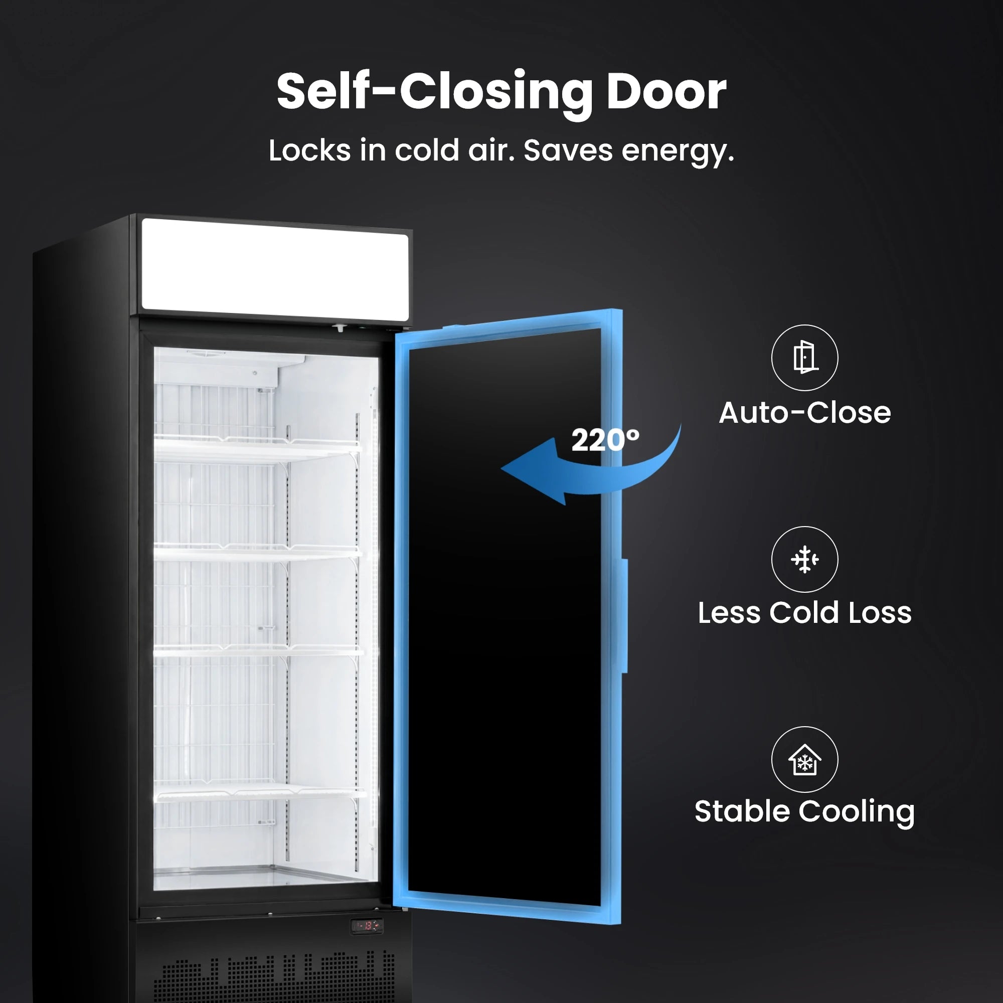 18.9 Cu.ft Display freezer 535L hot sale air cooling frostless Commercial freezer To store ice cream/cake/frozen semi-finished ingredients
