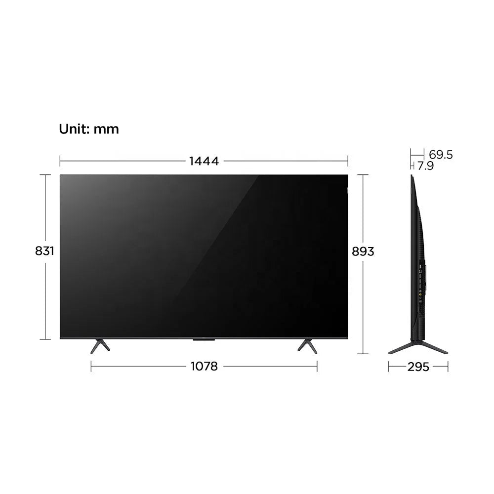 65" 4K QLED Google TV 144Hz Gaming TV, VRR 288Hz, 3+32GB, Mini LED Smart TV with Camera & WiFi for Home Cinema Gaming