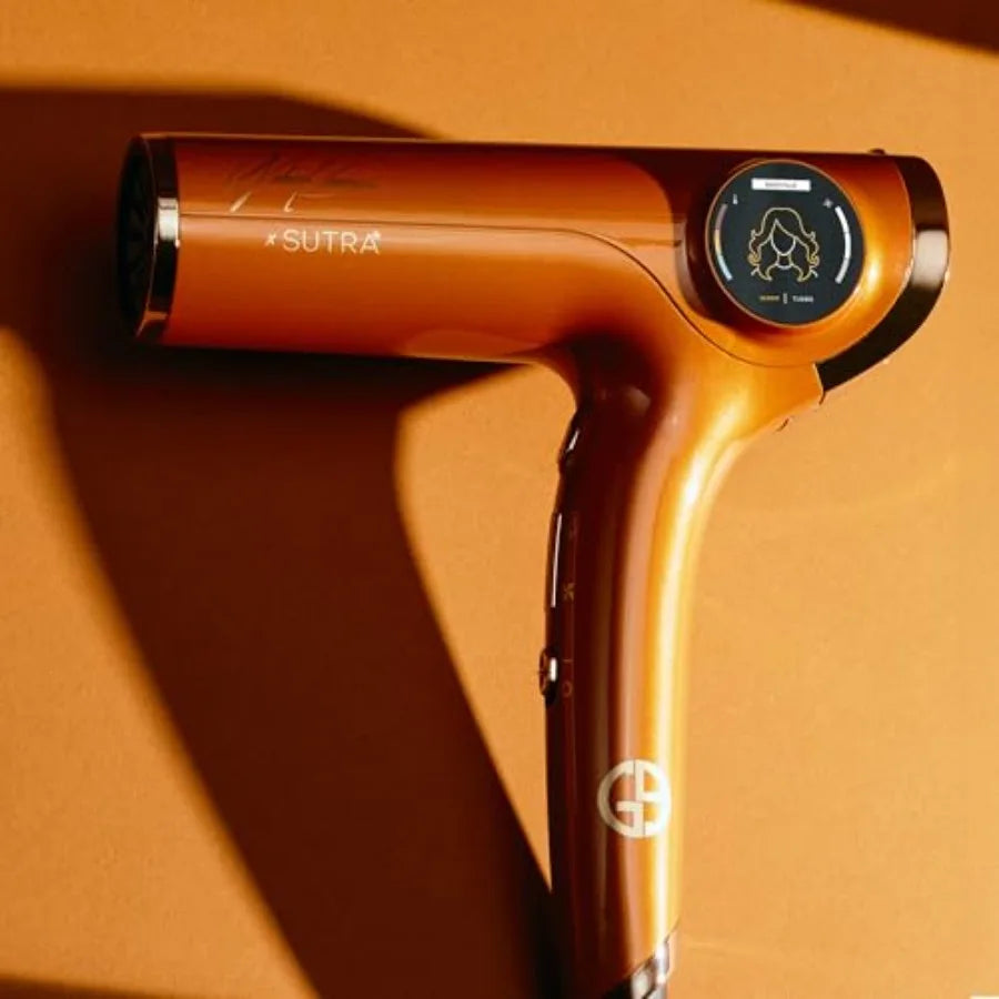 Professional ionic hair dryer for salon use, ceramic-coated, black, Healthy Heat Technology with intelligent temperature contro