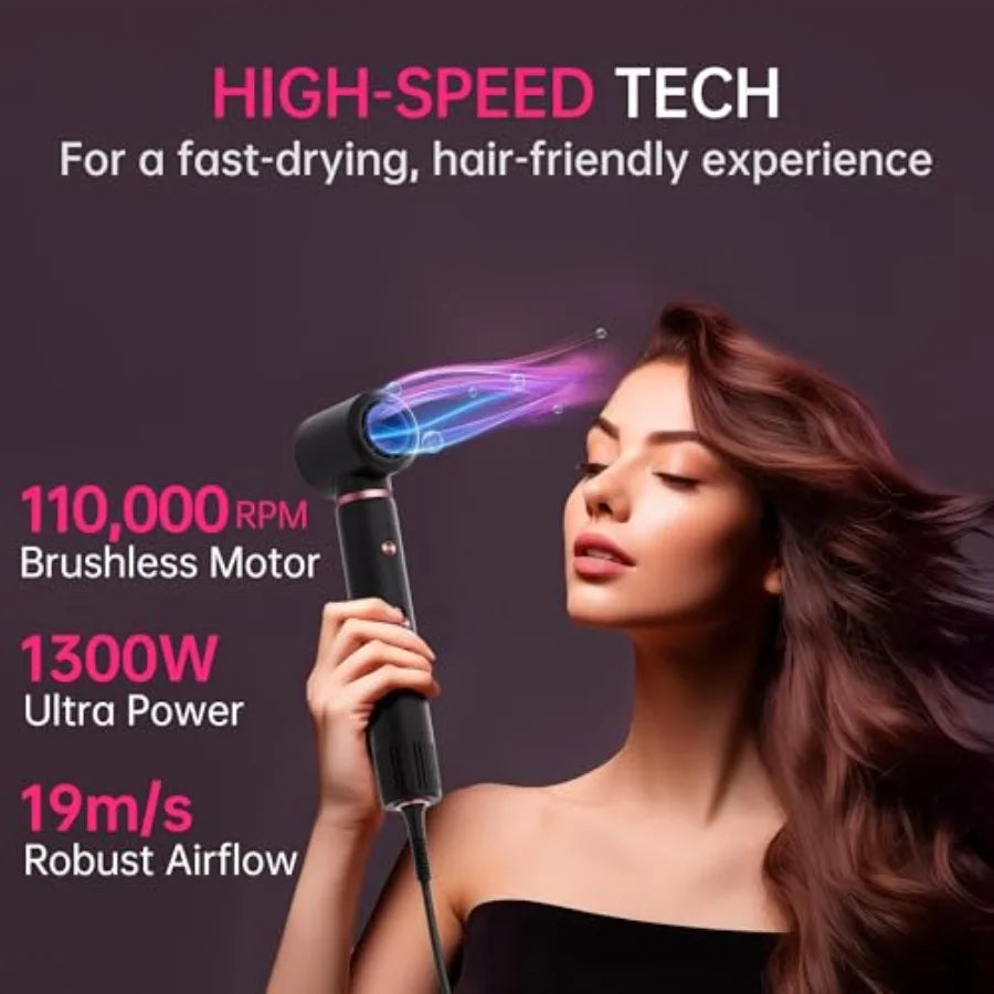 SKIMI 110, 000 RPM Brushl Motor Hair Dryer Brush - 5 Multi-Styler for Fast Drying, Curling, Volumizing and Straightening High-S