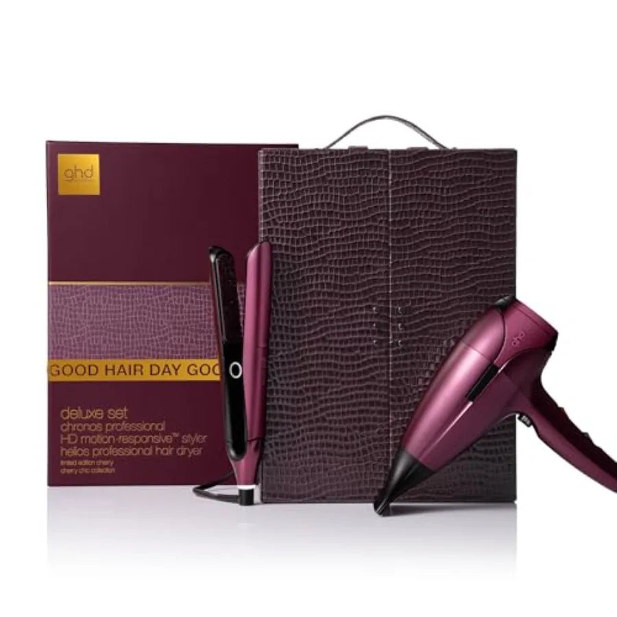 Chronos Chronos Max Stylers -1 and 2 Professional Flat Iron Hair Straighteners for salon use, ceramic-titanium plates, black, 3