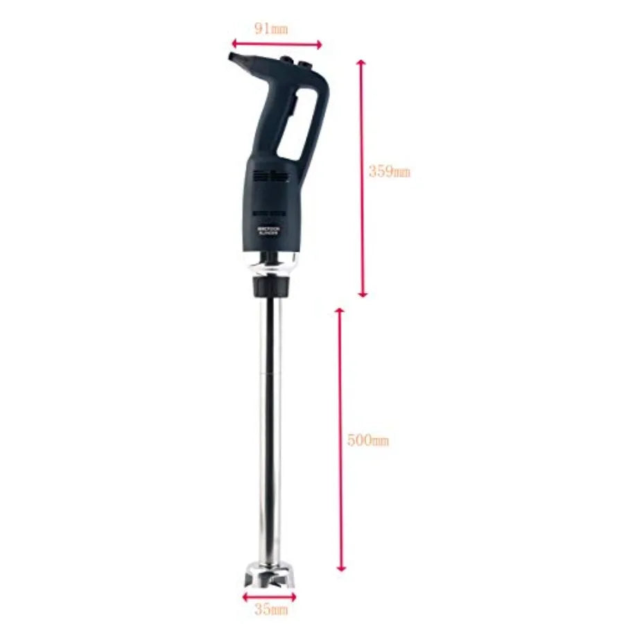 Commercial and home kitchen electric immersion blender, stainless steel food-grade shaft, 20-inch 500W handheld blender with ad