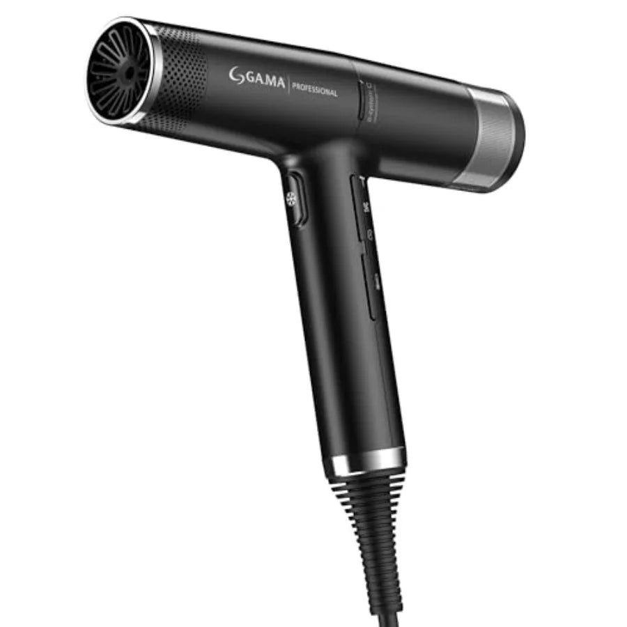 Hair dryer for professional use, ceramic-coated, matte black, 120000 RPM turbo motor with auto-standby and Oxy Active Technolog