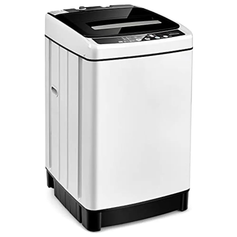2 in 1 Portable Washing Machine for Apartments, Condos, Dorms, RVs Camping: White Plastic Compact Laundry Washer Spin Dryer, 1.