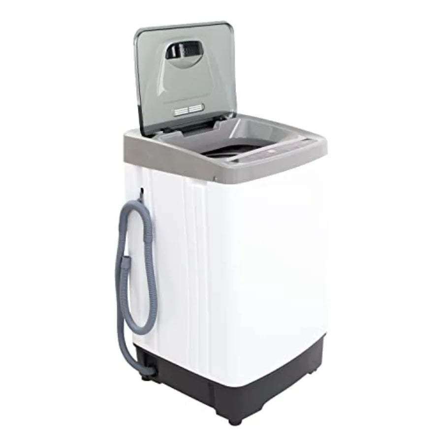 Portable Compact Washing Machine for Apartment, Dorm, RV Laundry 1.38 Cu. Ft. White ABS Plastic with Sink/Faucet Attachment