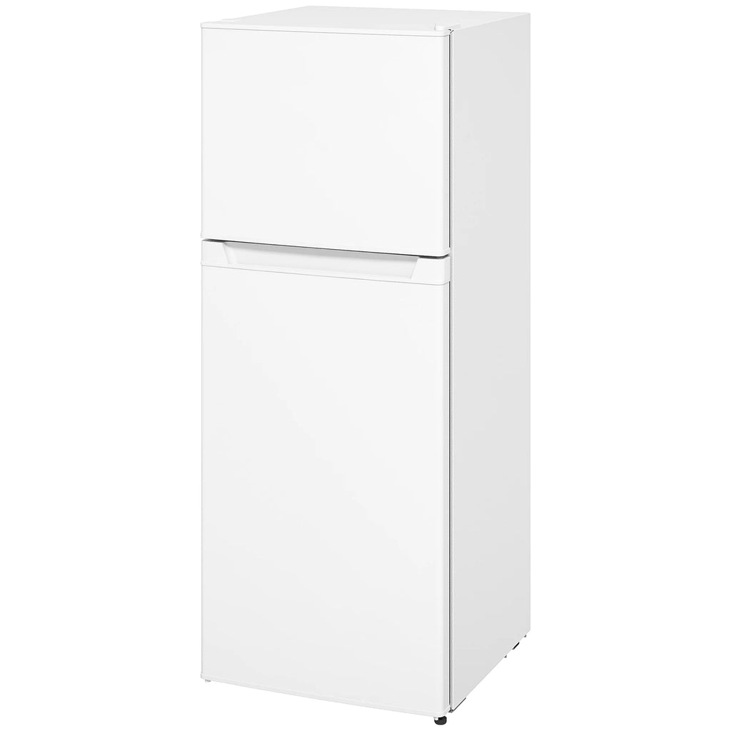 Small Fridge with Freezer, 4 Cu Ft Refrigerator with Reversible Doors, White