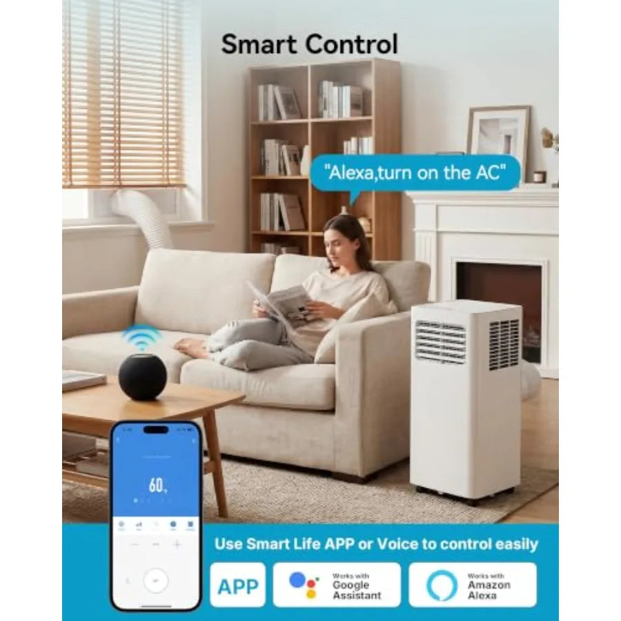 Portable Air Conditioners 12000 BTU 3-in-1 Portable Air Conditioner for Rooms Up to 600 sq.ft. with Cool Fan Dehumidifier Sleep