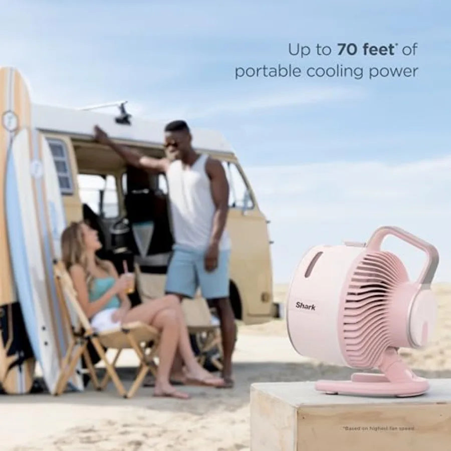 FlexBreeze HydroGo Fan + Car Charger — Ultra-powerful portable fan that mists indoors and outdoors. 5 speeds, 2 bonus modes, an