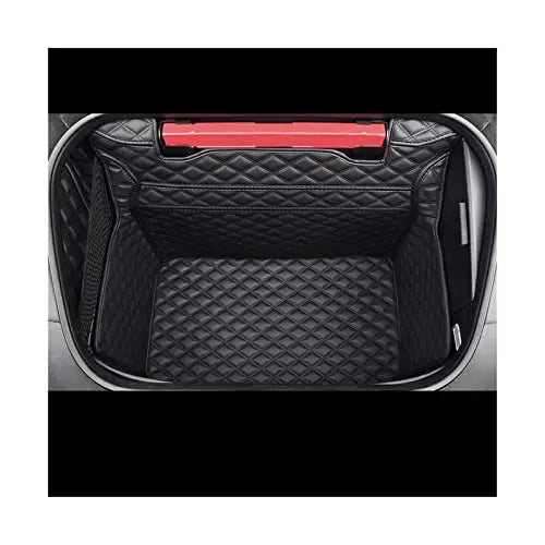 Red Quilted Front Trunk Liner Mat For Car Interior Protection And Storage Organization