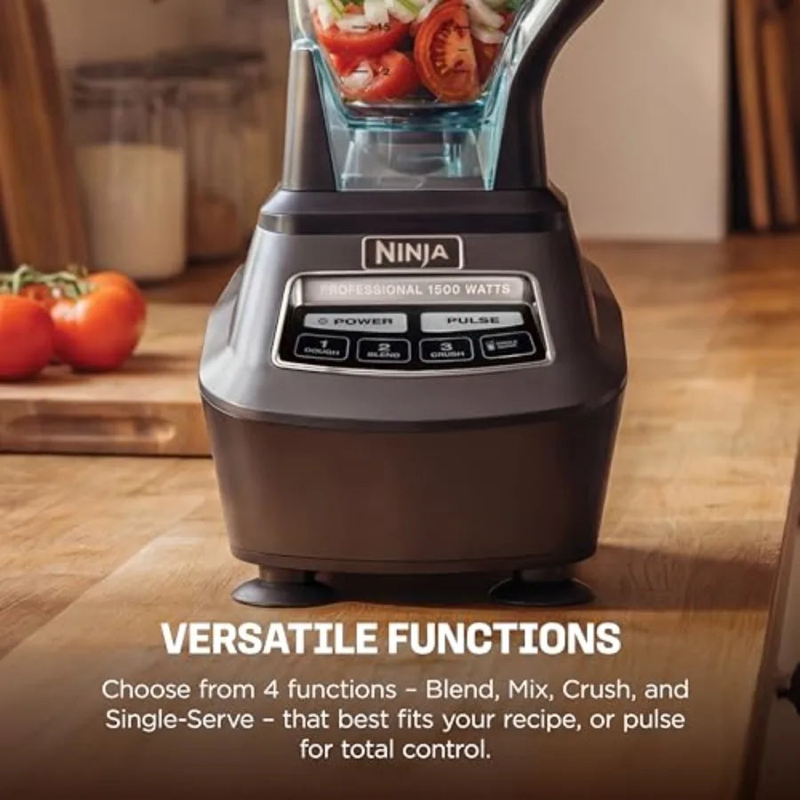 Kitchen System All-in-One Food Procor and Blender for Smoothies Includes Pitcher, 2 16 oz. To-Go Cups and 8-Cup Bowl Makes Sals