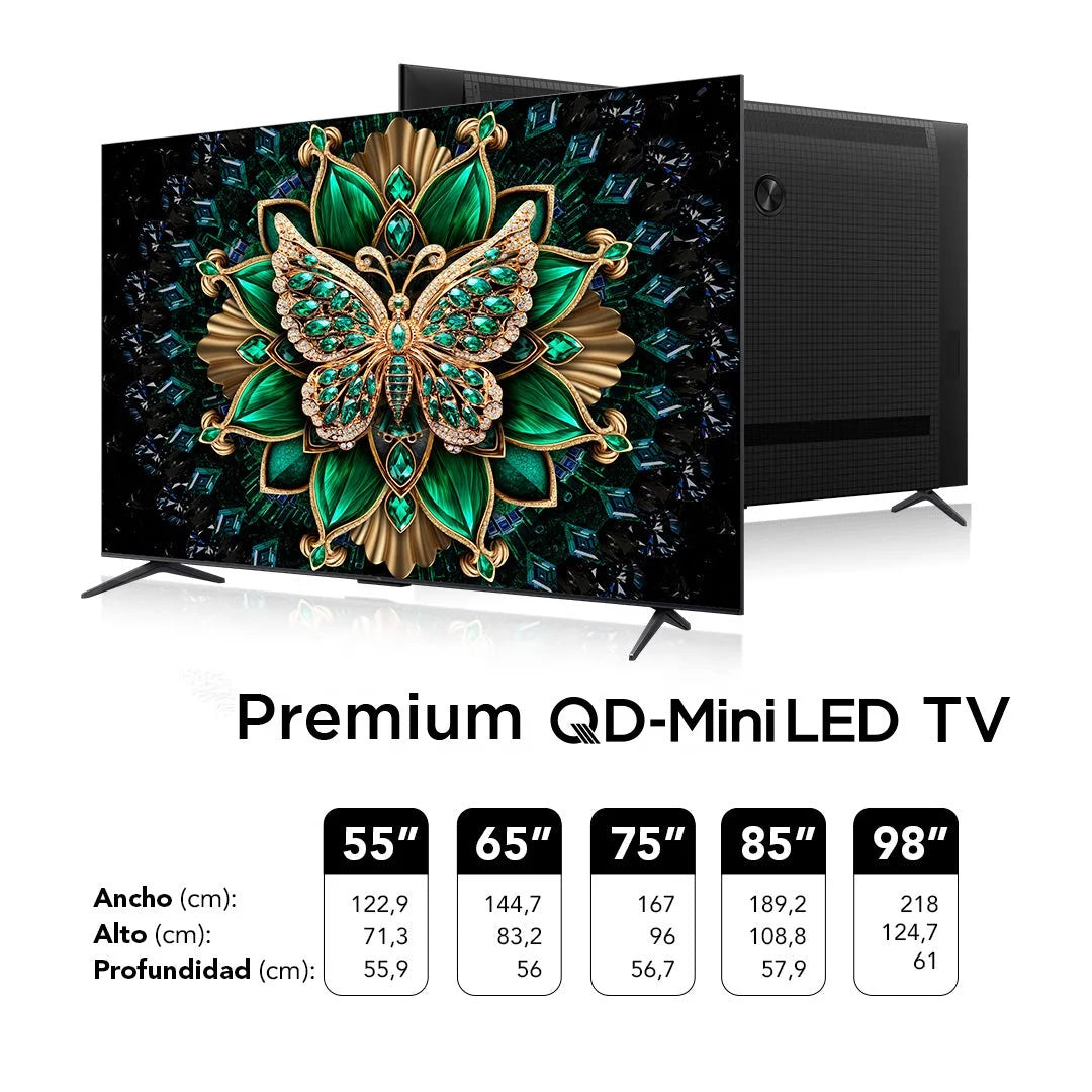 65" 4K QLED Google TV 144Hz Gaming TV, VRR 288Hz, 3+32GB, Mini LED Smart TV with Camera & WiFi for Home Cinema Gaming