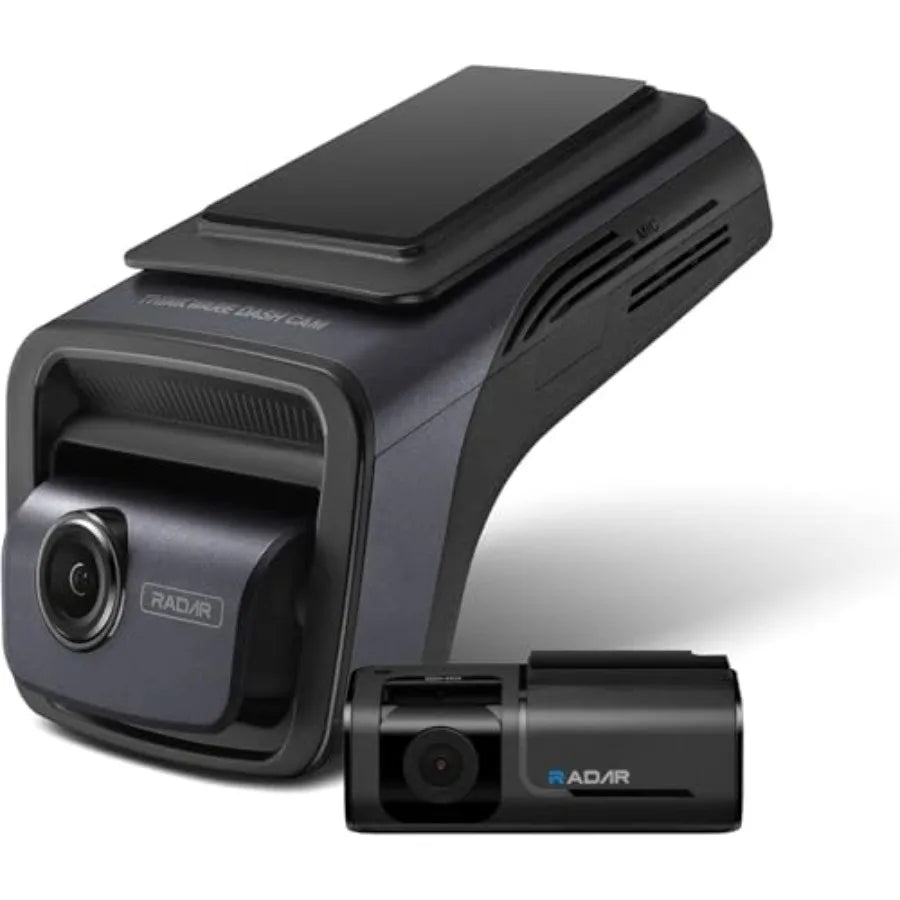 Car dash cam with STARVIS 2 sensors, red color, super night vision for front and rear recording, 4K U3000 model with 5GHz WiFi,