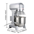 SucceBuy Commercial Food Mixer 10Qt 450W 3 Speeds Adjustable 110/178/390 RPM Heavy Duty Stainless Steel Whisk Beater Premium
