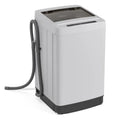 Portable washing machine for apartment, home, dorms, RV: 1.5 cu.ft compact washer in gray black with drain pump, LED display, 8