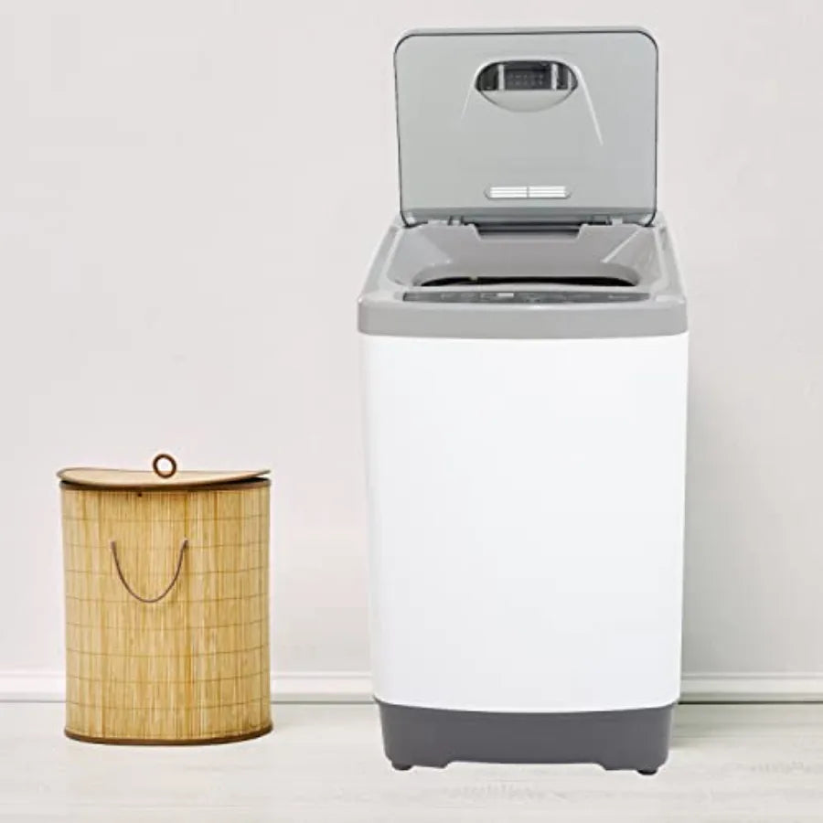 Portable Compact Washing Machine for Apartment, Dorm, RV Laundry 1.38 Cu. Ft. White ABS Plastic with Sink/Faucet Attachment